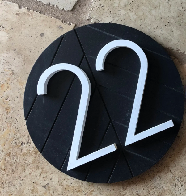 CUSTOM WOODEN WOOD 3D OUTDOOR HOUSE SIGN NUMBER STREET HOUSE ADDRESS MAIL PLAQUE