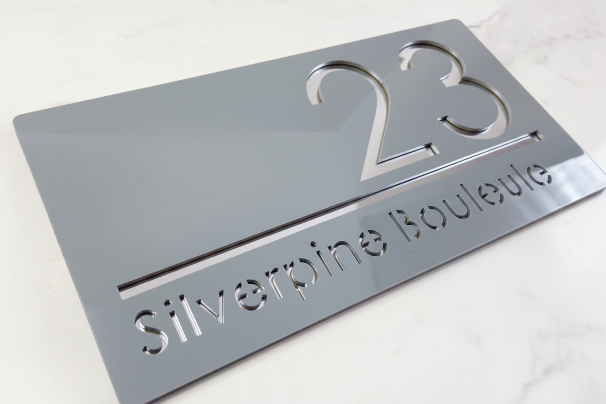 Custom Acrylic House Sign | Modern Street Address & Door Wall Plaque