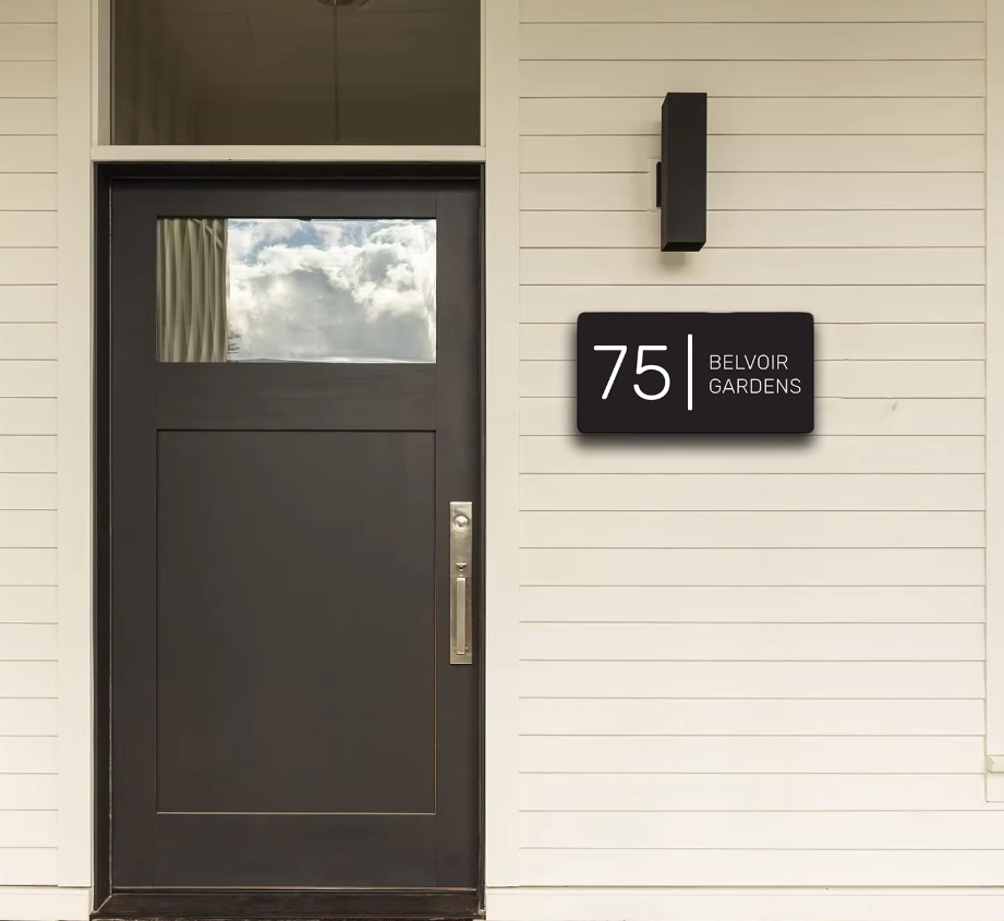 CUSTOM HOUSE SIGN NUMBER STREET SIGN MODERN ACRYLIC ADDRESS DOOR WALL PLAQUE