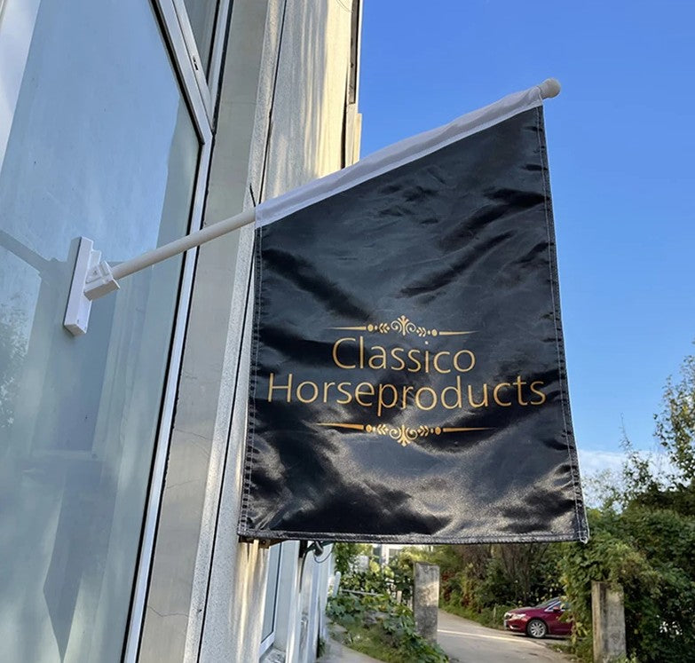 CUSTOM WALL FLAG BUSINESS SIGN DOUBLE SIDED PRINT WITH YOUR LOGO 40x60cm