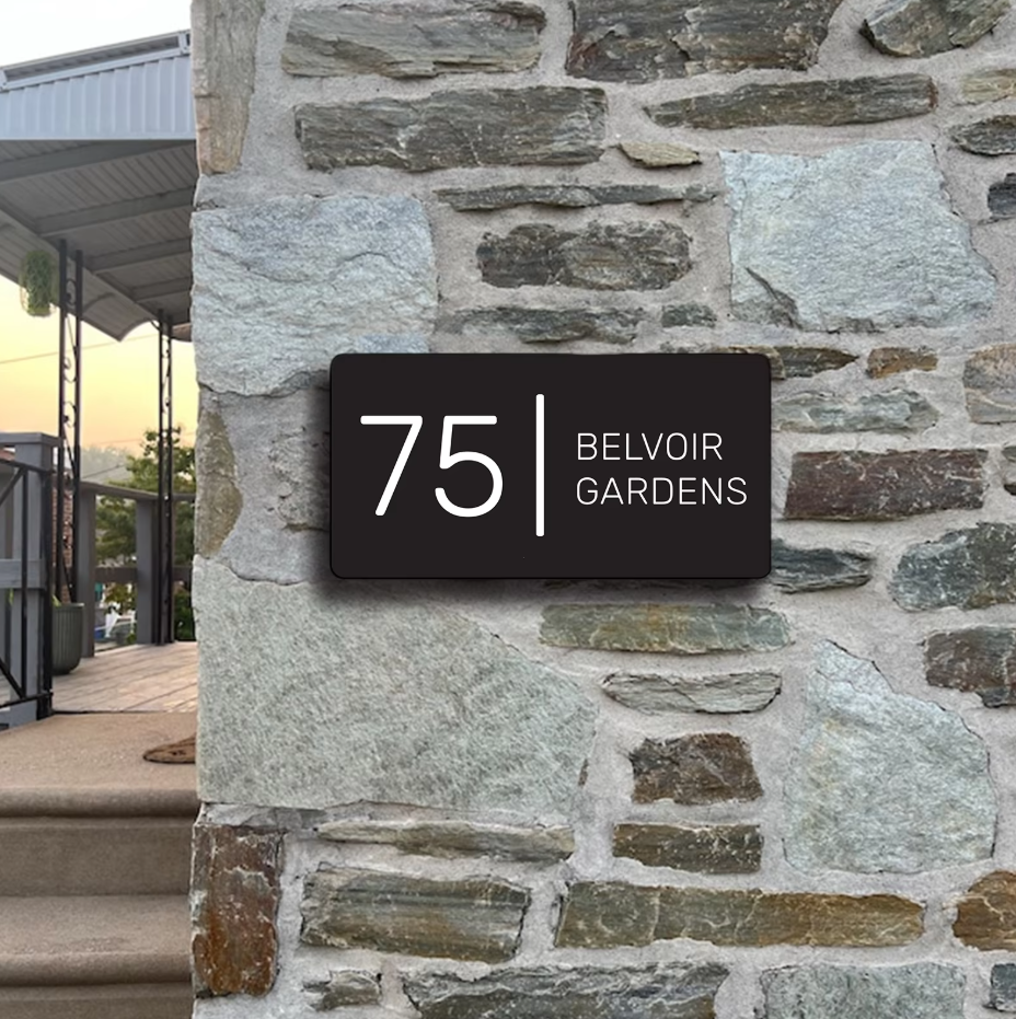 CUSTOM HOUSE SIGN NUMBER STREET SIGN MODERN ACRYLIC ADDRESS DOOR WALL PLAQUE