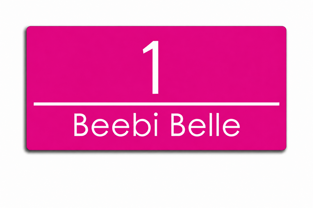 Custom Pink Acrylic House Sign | Personalised Address Plaque