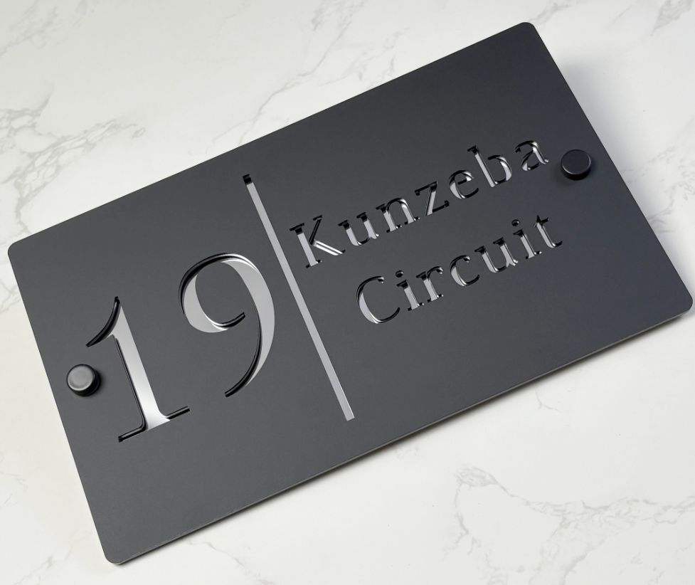 Custom Double-Layer Acrylic House Sign | Personalised Address Plaque