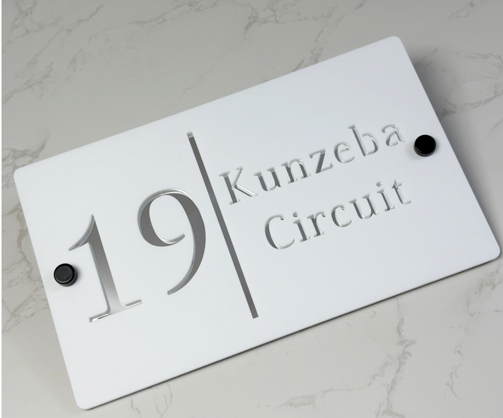 Custom Double-Layer Acrylic House Sign | Personalised Address Plaque