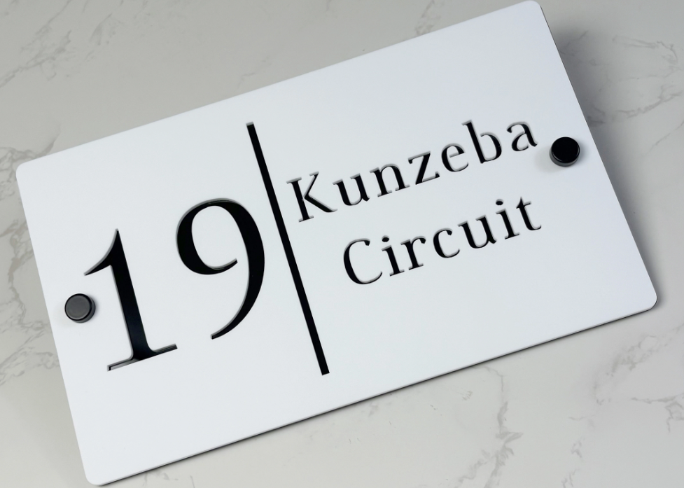 Custom Double-Layer Acrylic House Sign | Personalised Address Plaque