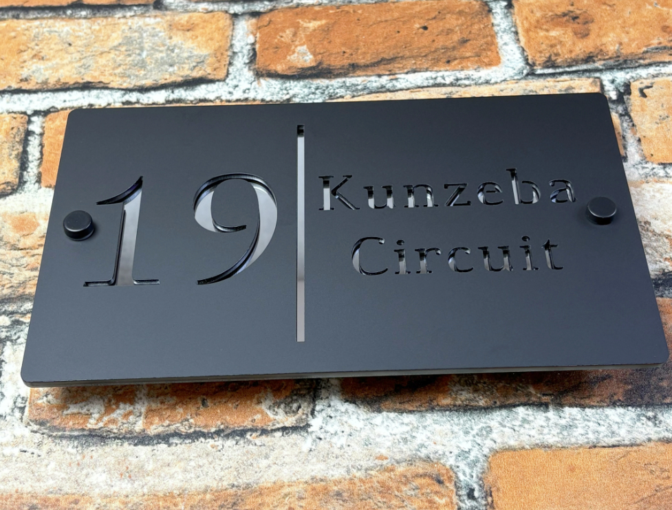 Custom Double-Layer Acrylic House Sign | Personalised Address Plaque