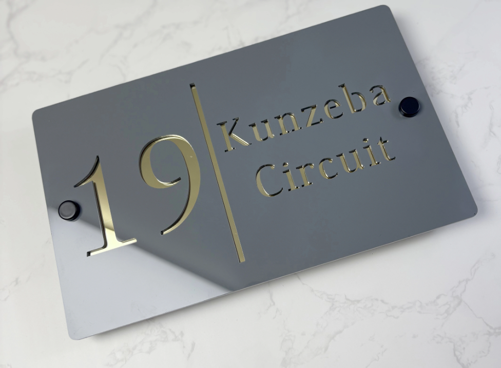 Custom Double-Layer Acrylic House Sign | Personalised Address Plaque