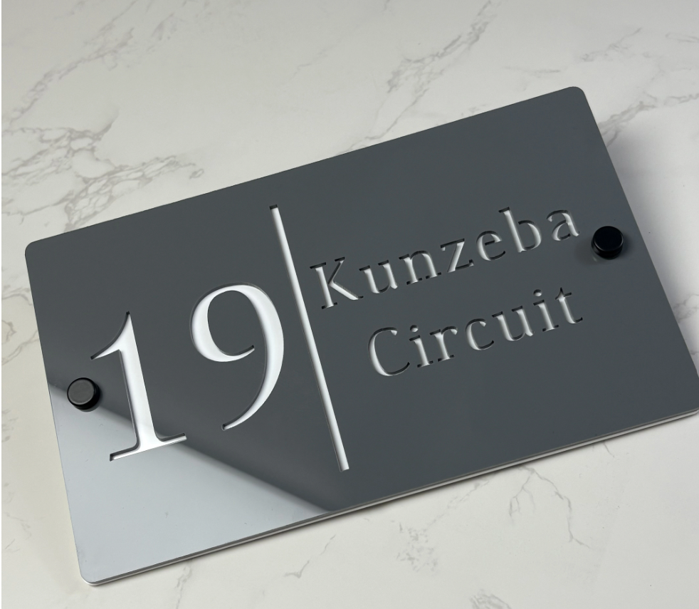 Custom Double-Layer Acrylic House Sign | Personalised Address Plaque