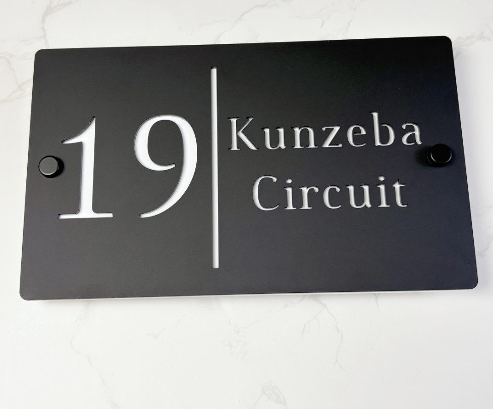 Custom Double-Layer Acrylic House Sign | Personalised Address Plaque