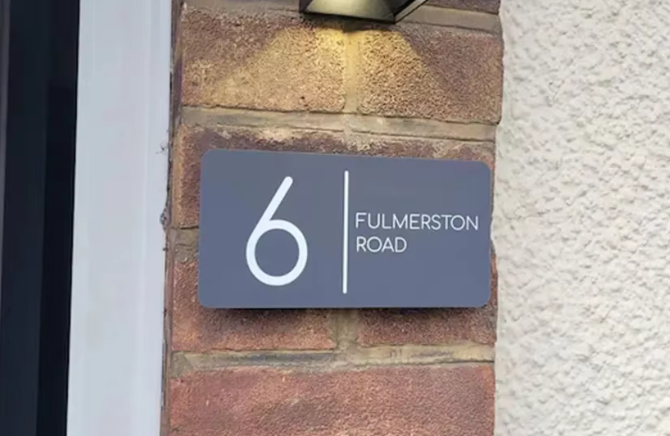 CUSTOM HOUSE SIGN NUMBER STREET SIGN RECTANGLE ACRYLIC ADDRESS DOOR WALL PLAQUE