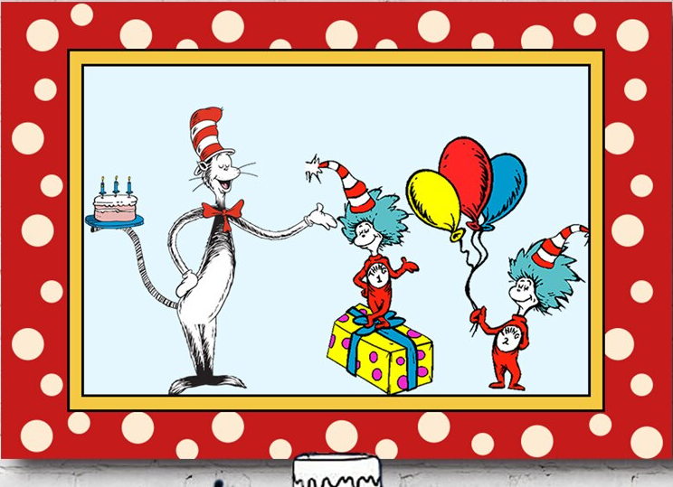 DR SEUSS' THE CAT IN THE HAT PERSONALISED BIRTHDAY PARTY SUPPLIES ...