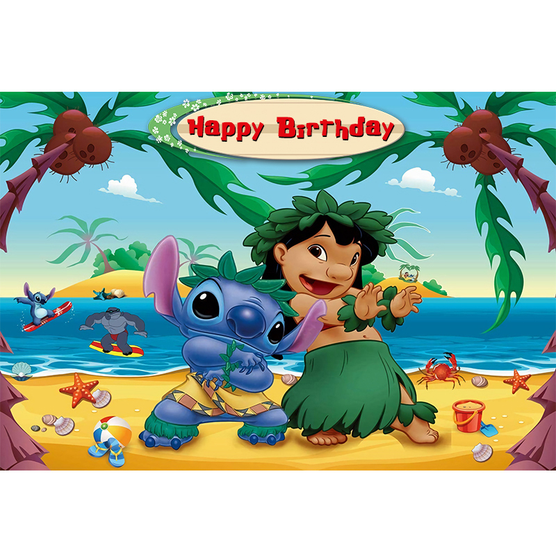 Backdrops for Lilo and Stitch Birthday Party Decorations Supplies