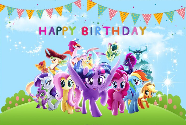 My Little Pony Personalised Birthday Party Supplies Banner Backdrop