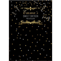 70TH SEVENTIETH STARS BLACK PERSONALISED BIRTHDAY PARTY BANNER BACKDROP BACKGROUND