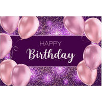 16TH 18TH 21ST 30TH 40TH 50TH 60TH 70TH ANY AGE PURPLE PINK BIRTHDAY PARTY SUPPLIES BANNER BACKDROP DECORATION