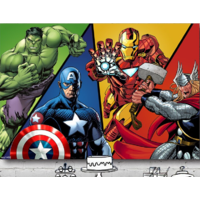 AVENGERS SUPER HEROES PERSONALISED BIRTHDAY PARTY BANNER BACKDROP BACKGROUND