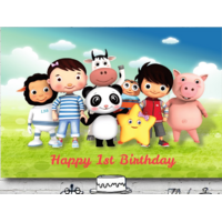 LITTLE BABY BUM NURSERY RHYMES BIRTHDAY PARTY BANNER BACKDROP BACKGROUND