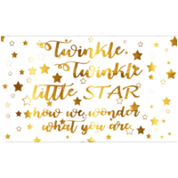 TWINKLE LITTLE STAR GOLD BABY SHOWER PARTY SUPPLIES BANNER BACKDROP DECORATION