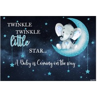 TWINKLE LITTLE STAR ELEPHANT BABY SHOWER PARTY SUPPLIES BANNER BACKDROP DECORATION