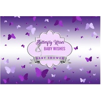 BUTTERFLY BABY SHOWER PERSONALISED PARTY SUPPLIES BANNER BACKDROP DECORATION