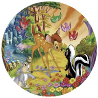 BAMBI FOREST LAKE ANIMALS PARTY SUPPLIES ROUND BIRTHDAY PERSONALISED BANNER BACKDROP DECORATION
