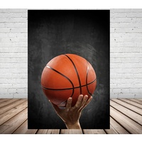 BASKETBALL PERSONALISED BIRTHDAY PARTY SUPPLIES BANNER BACKDROP DECORATION