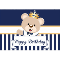 TEDDY BEAR PERSONALISED FIRST BIRTHDAY PARTY BANNER BACKDROP BACKGROUND