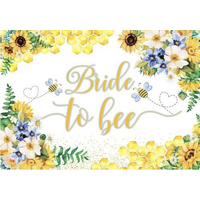 BEES BRIDE TO BE HONEYCOMB FLOWERS WEDDING SHOWER PERSONALISED PARTY SUPPLIES BANNER BACKDROP DECORATION
