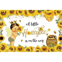 HONEY BEE SUNFLOWERS BABY SHOWER PERSONALISED BIRTHDAY PARTY SUPPLIES BANNER BACKDROP DECORATION