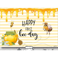 BEE HONEY PERSONALISED 1ST FIRST BIRTHDAY PARTY BANNER BACKDROP BACKGROUND