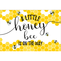 BEE HONEY PERSONALISED BABY SHOWER PARTY SUPPLIES BANNER BACKDROP DECORATION