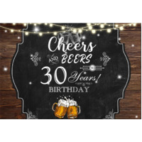 50TH FIFTIETH BEER PERSONALISED BIRTHDAY PARTY BANNER BACKDROP BACKGROUND