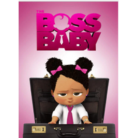 BOSS BABY PINK GIRL PERSONALISED BIRTHDAY PARTY BANNER BACKDROP BACKGROUND