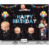 BOSS BABY FAMILY BUSINESS PERSONALISED BIRTHDAY PARTY BANNER BACKDROP BACKGROUND
