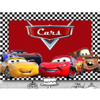 CARS LIGHTENING MCQUEEN MATER PERSONALISED BIRTHDAY PARTY SUPPLIES BANNER BACKDROP DECORATION