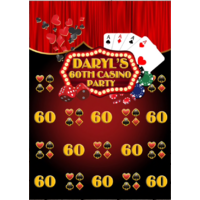 CASINO POKER GAMBLING CARDS PERSONALISED PARTY BANNER BACKDROP BACKGROUND