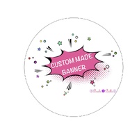 CHOOSE YOUR OWN CUSTOM ROUND BIRTHDAY PARTY SUPPLIES PERSONALISED BANNER BACKDROP DECORATION