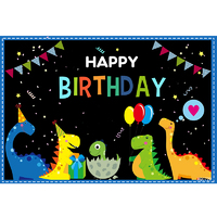 DINOSAUR BABY CARTOON PERSONALISED BIRTHDAY PARTY BANNER BACKDROP BACKGROUND