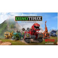 DINOTRUX TRUCKS DINOSAURS PERSONALISED BIRTHDAY PARTY SUPPLIES BANNER BACKDROP DECORATION