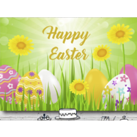 EASTER GREEN EGGS PERSONALISED PARTY BANNER BACKDROP BACKGROUND
