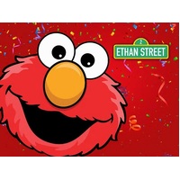 ELMO SESAME STREET PERSONALISED BIRTHDAY PARTY BANNER BACKDROP BACKGROUND