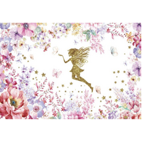 FAIRY FAIRIES MAGIC GLITTER FLOWERS BUTTERFLIES PERSONALISED BIRTHDAY PARTY SUPPLIES BANNER BACKDROP DECORATION