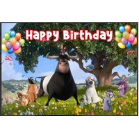FERDINAND BULL PERSONALISED BIRTHDAY PARTY BANNER BACKDROP BACKGROUND