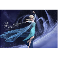 FROZEN ELSA ICE MAGIC SNOWFLAKE MOUNTAIN SIDE PERSONALISED BIRTHDAY PARTY SUPPLIES BANNER BACKDROP DECORATION