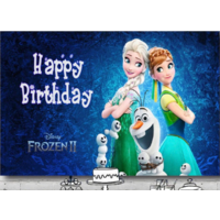 FROZEN ANNA ELSA OLAF PERSONALISED BIRTHDAY PARTY SUPPLIES BANNER BACKDROP DECORATION