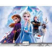 FROZEN ELSA ANNA OLAF PERSONALISED BIRTHDAY PARTY BANNER BACKDROP BACKGROUND