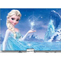 FROZEN ELSA SNOWFLAKE PERSONALISED BIRTHDAY PARTY SUPPLIES BANNER BACKDROP DECORATION