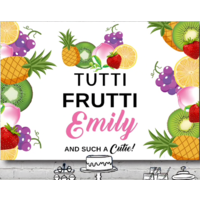 TUTTI FRUTTI FRUIT PERSONALISED BIRTHDAY PARTY SUPPLIES BANNER BACKDROP DECORATION