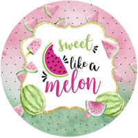 WATERMELON FRUIT FOOD SWEET LIKE MELON PINK PARTY SUPPLIES ROUND BIRTHDAY PERSONALISED BANNER BACKDROP DECORATION