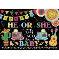 BABY SHOWER GENDER REVEAL TACO MEXICO PINATA PERSONALISED BIRTHDAY PARTY SUPPLIES BANNER BACKDROP DECORATION